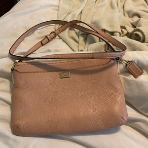 COACH over the shoulder/cross body pink purse.